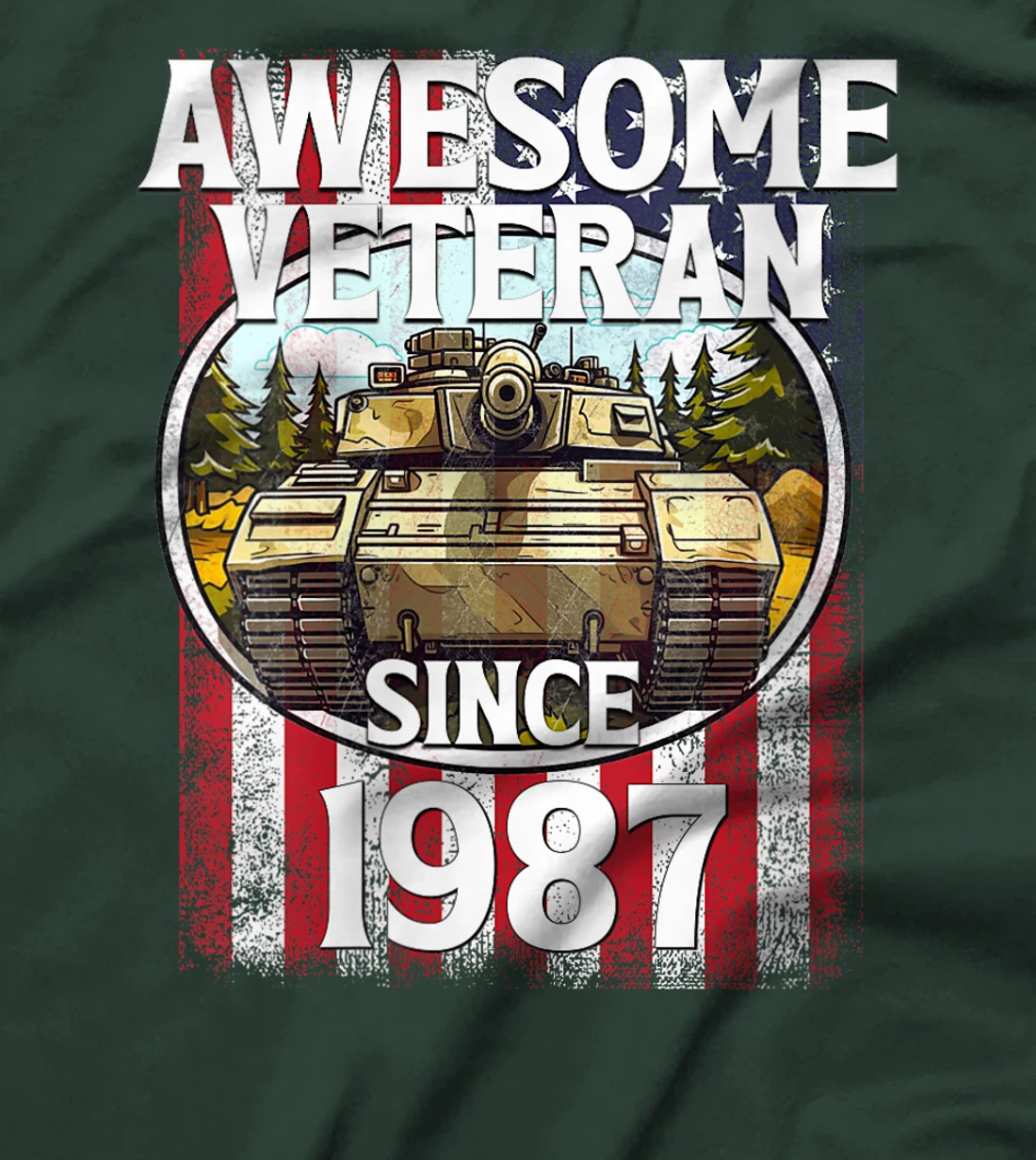 Womens Awesome Veteran Since 1987 Patriotic T-Shirt