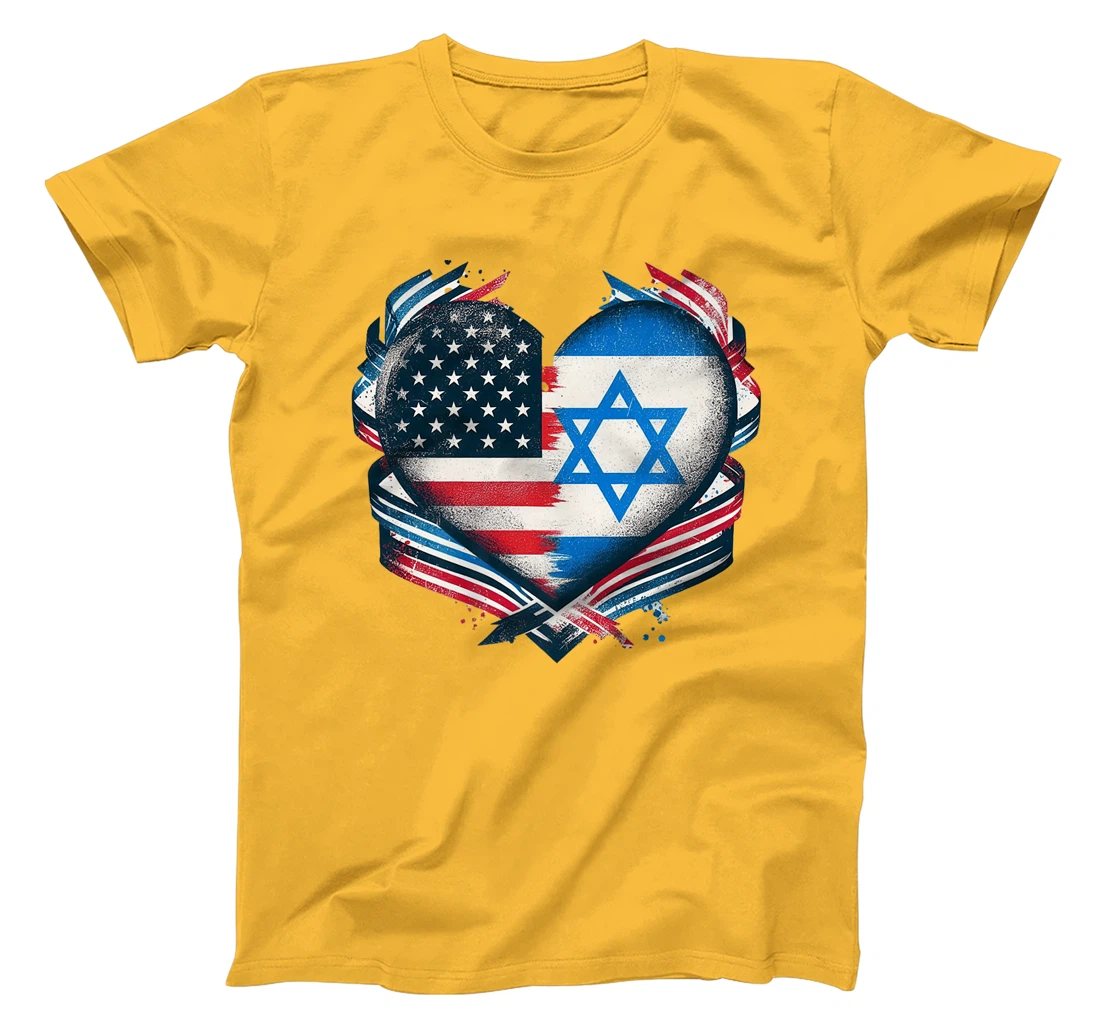USA Israel Heart - Dual Citizenship Premium T-Shirt