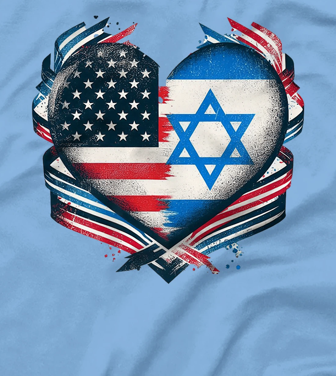 USA Israel Heart - Dual Citizenship Premium T-Shirt