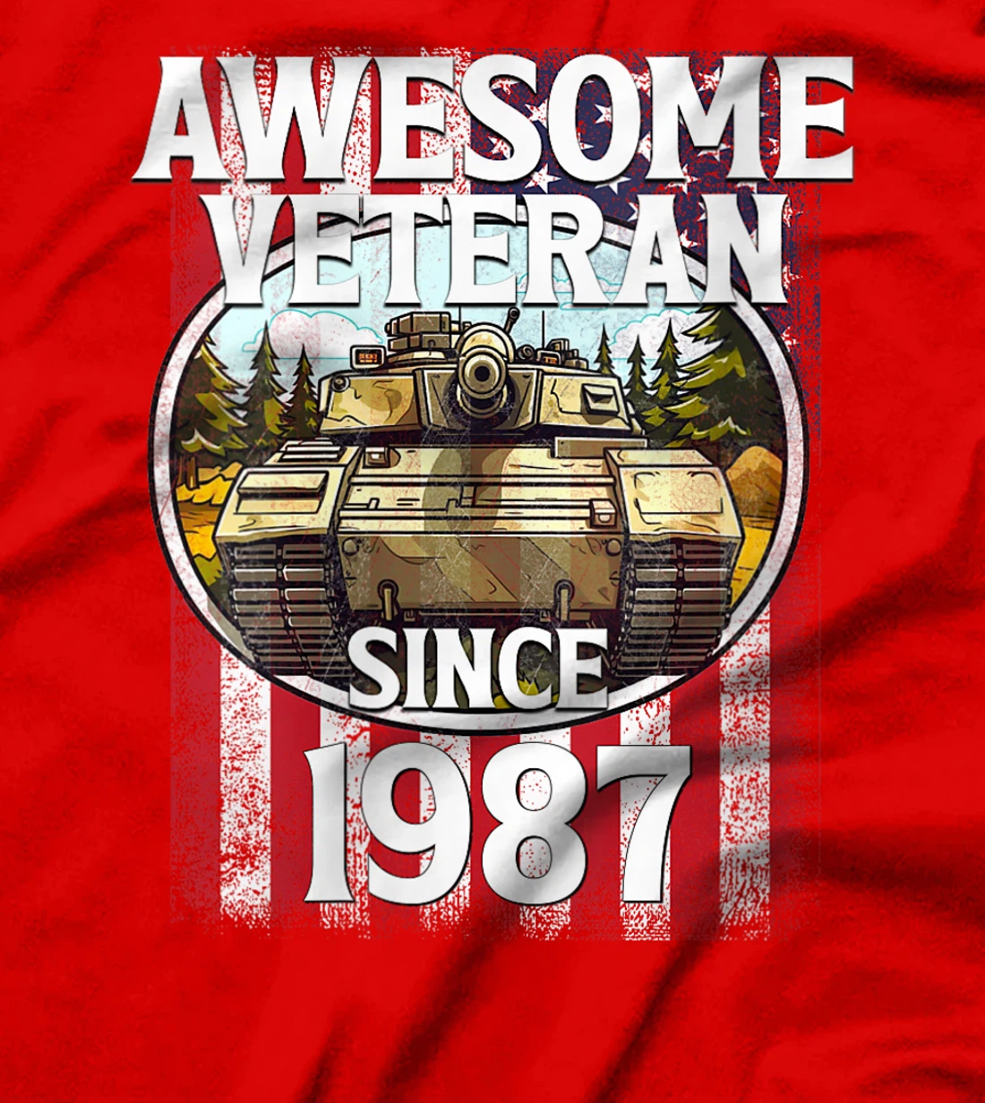 Womens Awesome Veteran Since 1987 Patriotic T-Shirt
