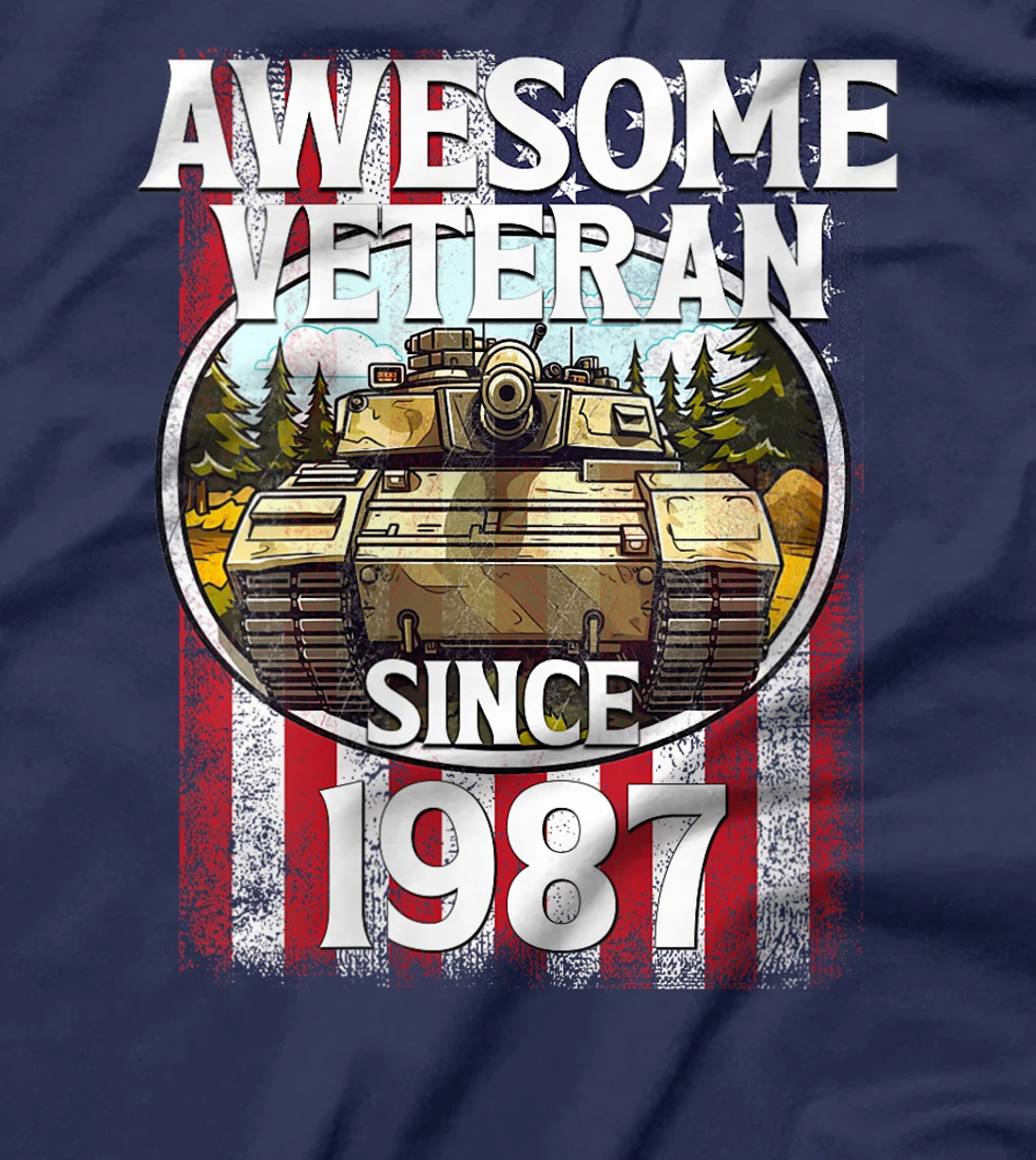 Womens Awesome Veteran Since 1987 Patriotic T-Shirt