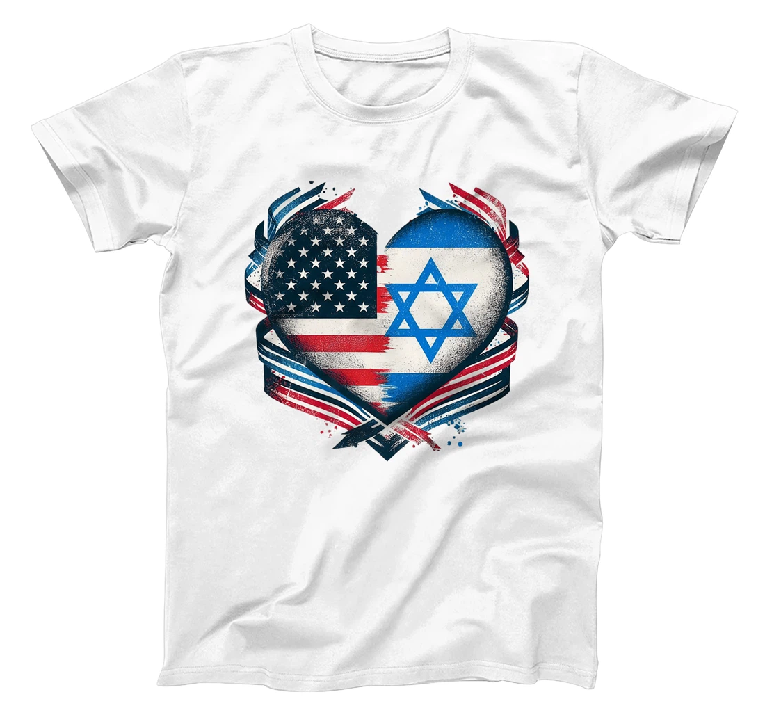 USA Israel Heart - Dual Citizenship Premium T-Shirt