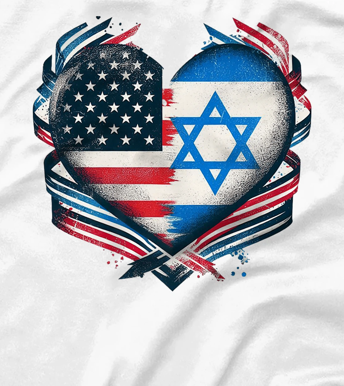 USA Israel Heart - Dual Citizenship Premium T-Shirt