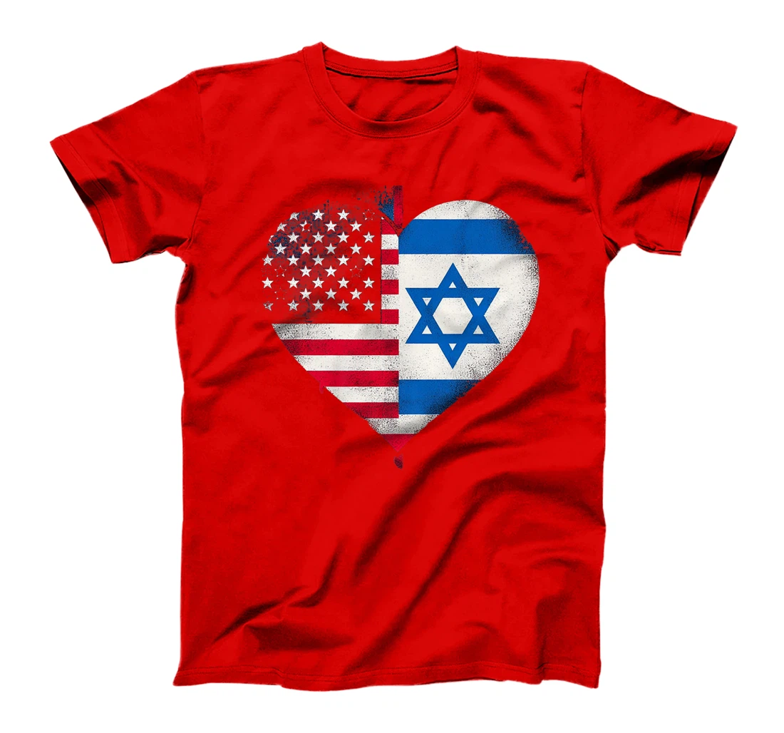 USA Israel Heart - Dual Citizenship Premium T-Shirt
