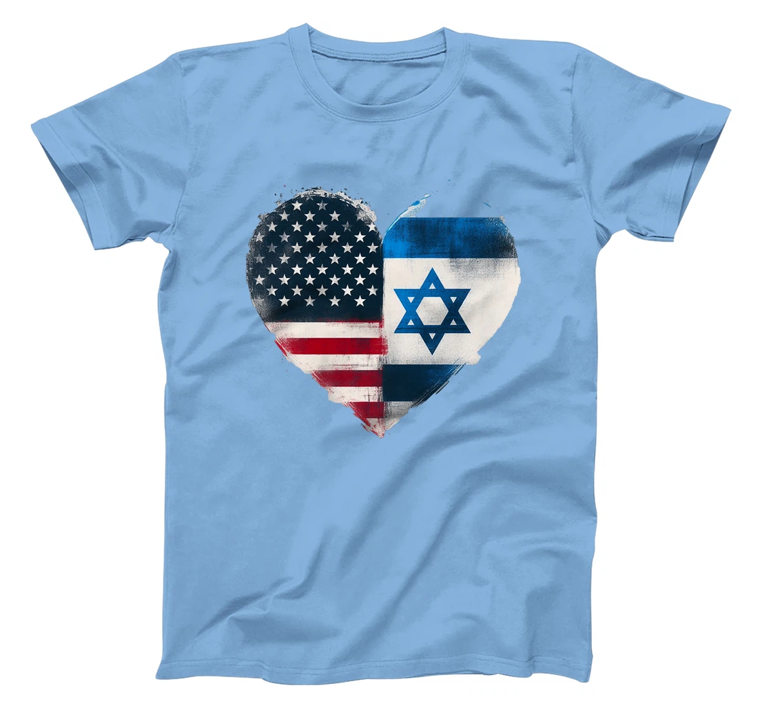 USA Israel Heart - Dual Citizenship Premium T-Shirt