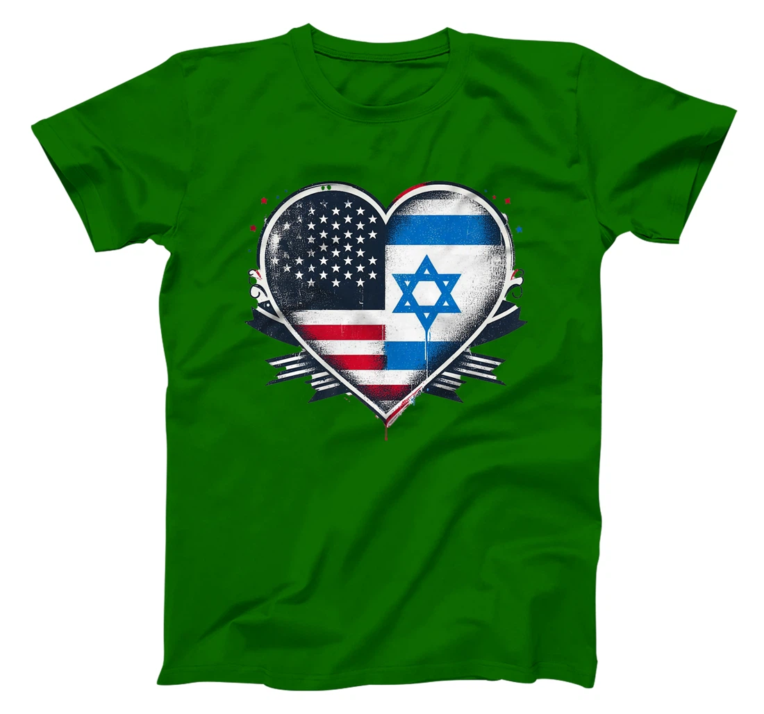 USA Israel Heart - Dual Citizenship Premium T-Shirt