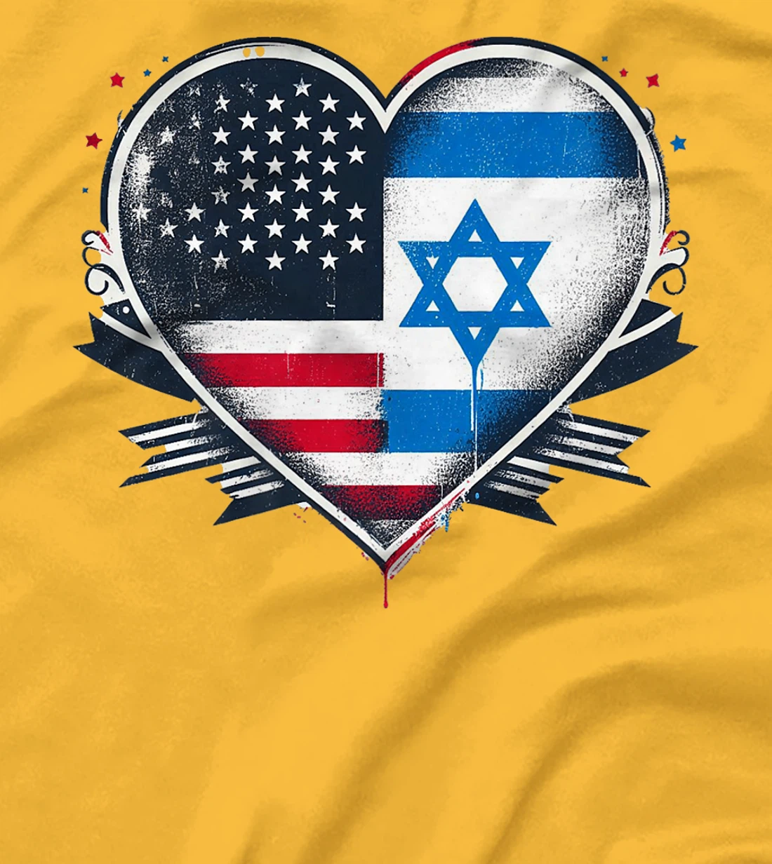 USA Israel Heart - Dual Citizenship Premium T-Shirt