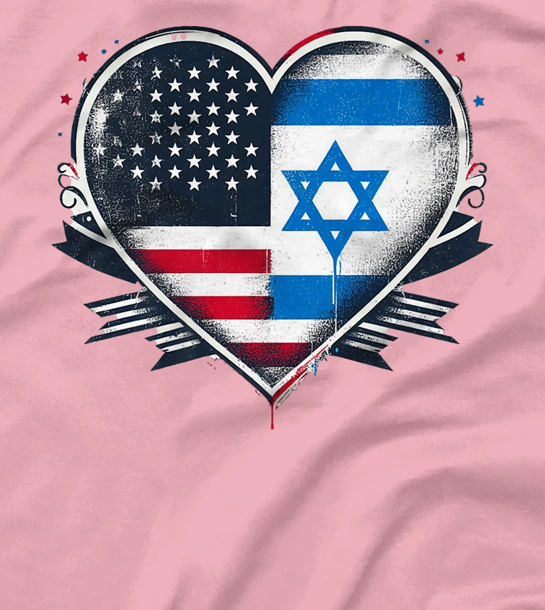 USA Israel Heart - Dual Citizenship Premium T-Shirt