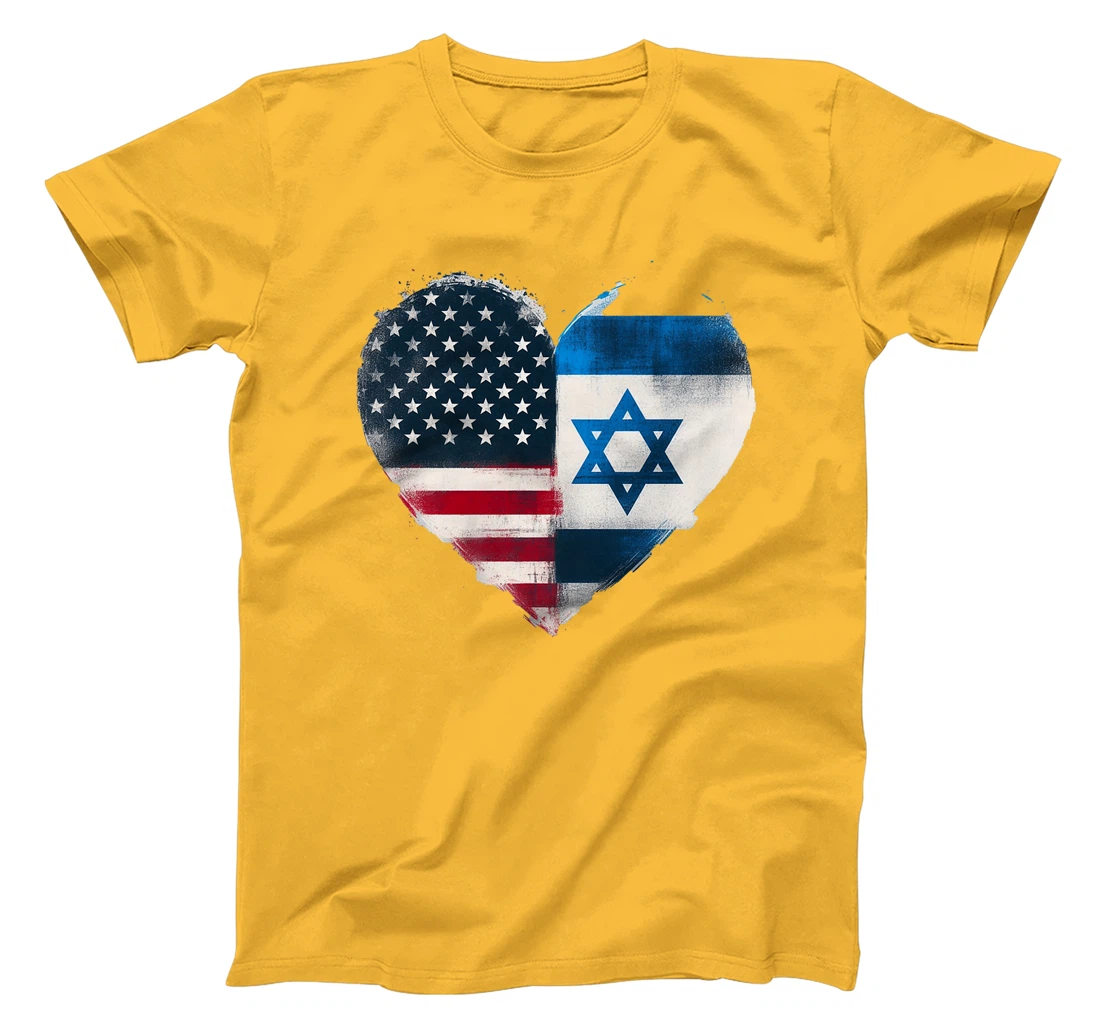 USA Israel Heart - Dual Citizenship Premium T-Shirt