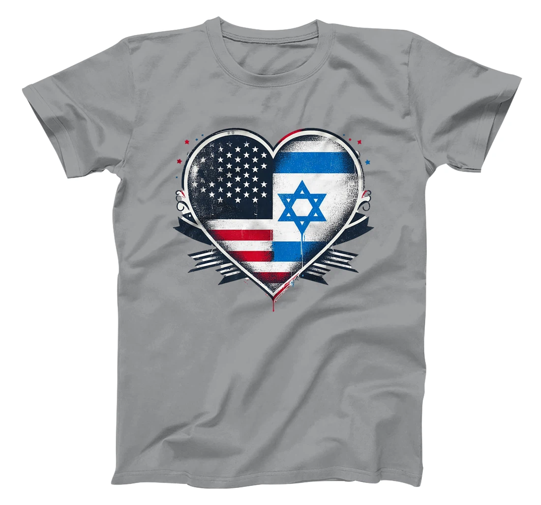 USA Israel Heart - Dual Citizenship Premium T-Shirt