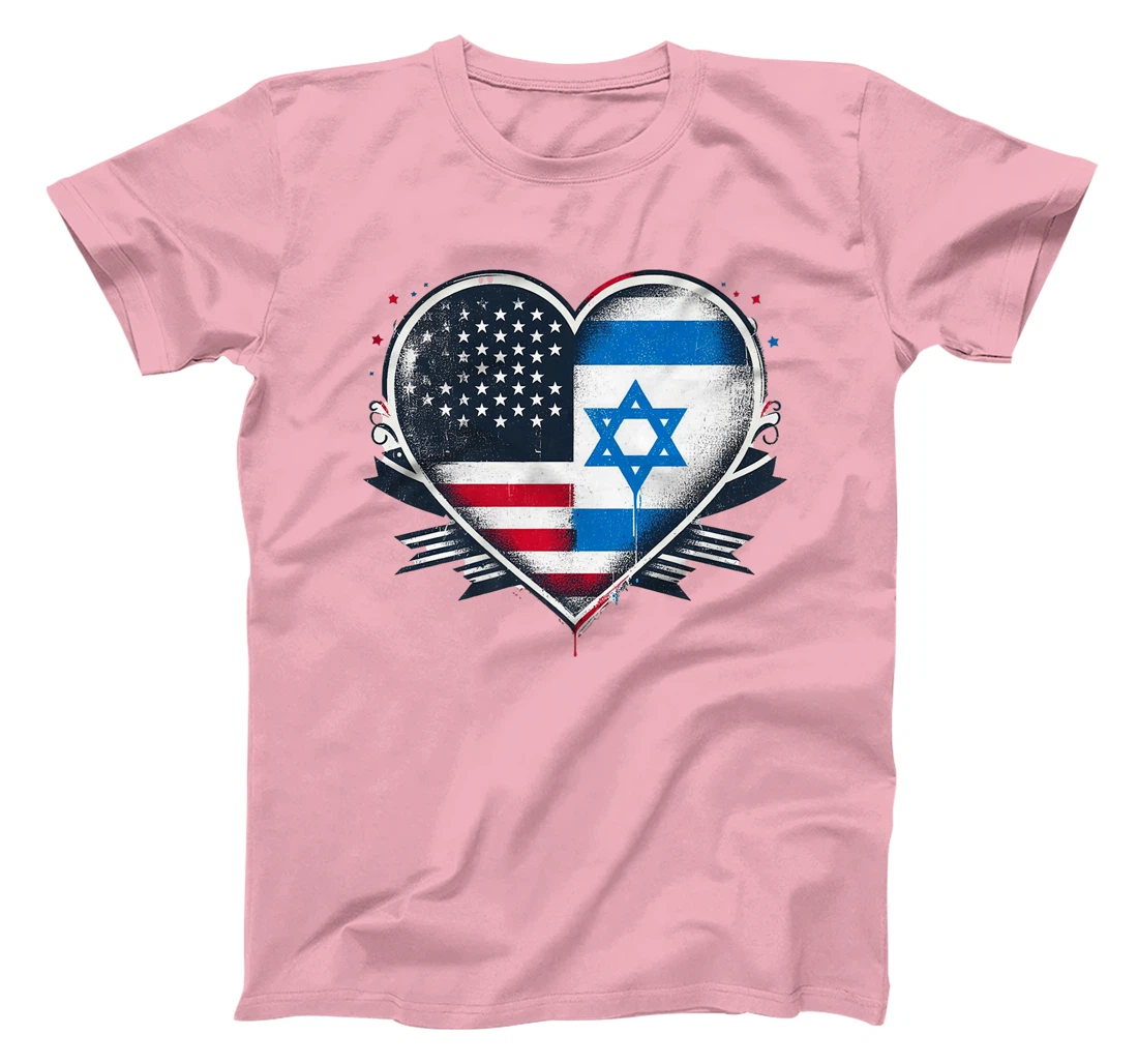 USA Israel Heart - Dual Citizenship Premium T-Shirt