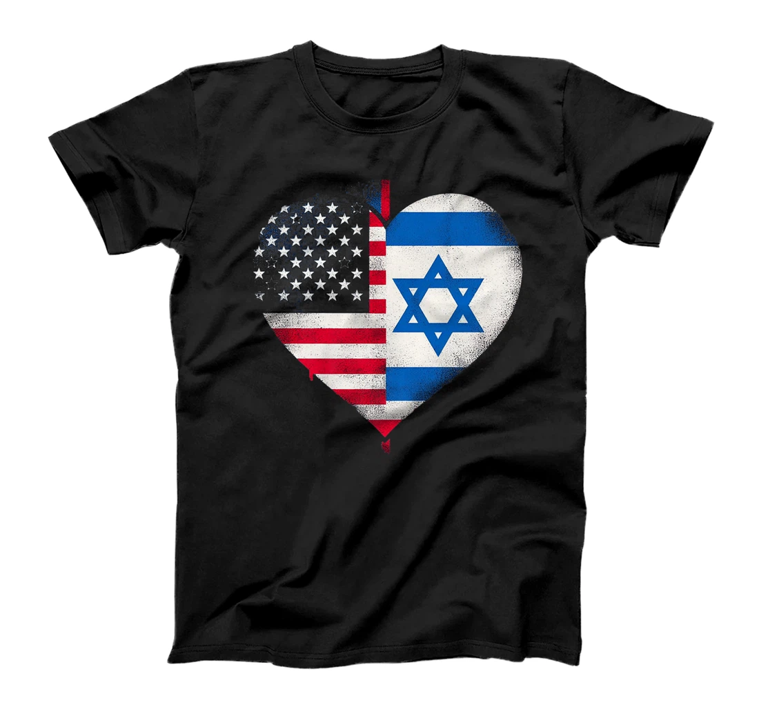 USA Israel Heart - Dual Citizenship Premium T-Shirt