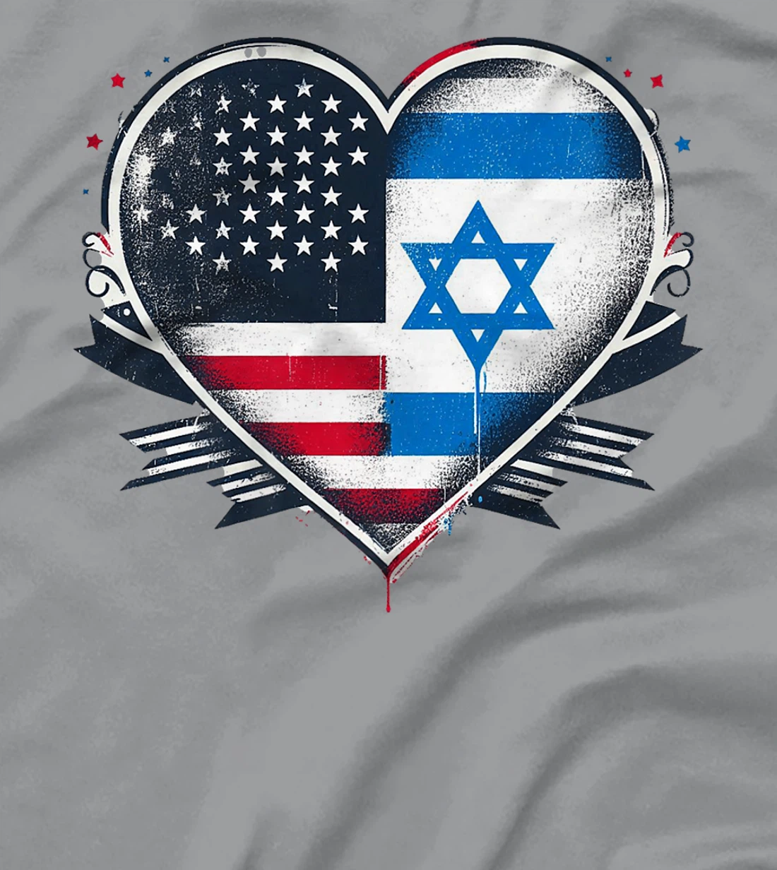 USA Israel Heart - Dual Citizenship Premium T-Shirt