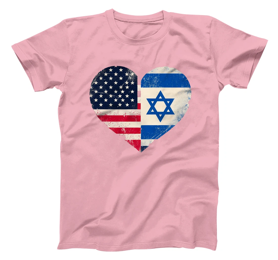 USA Israel Heart - Dual Citizenship Premium T-Shirt