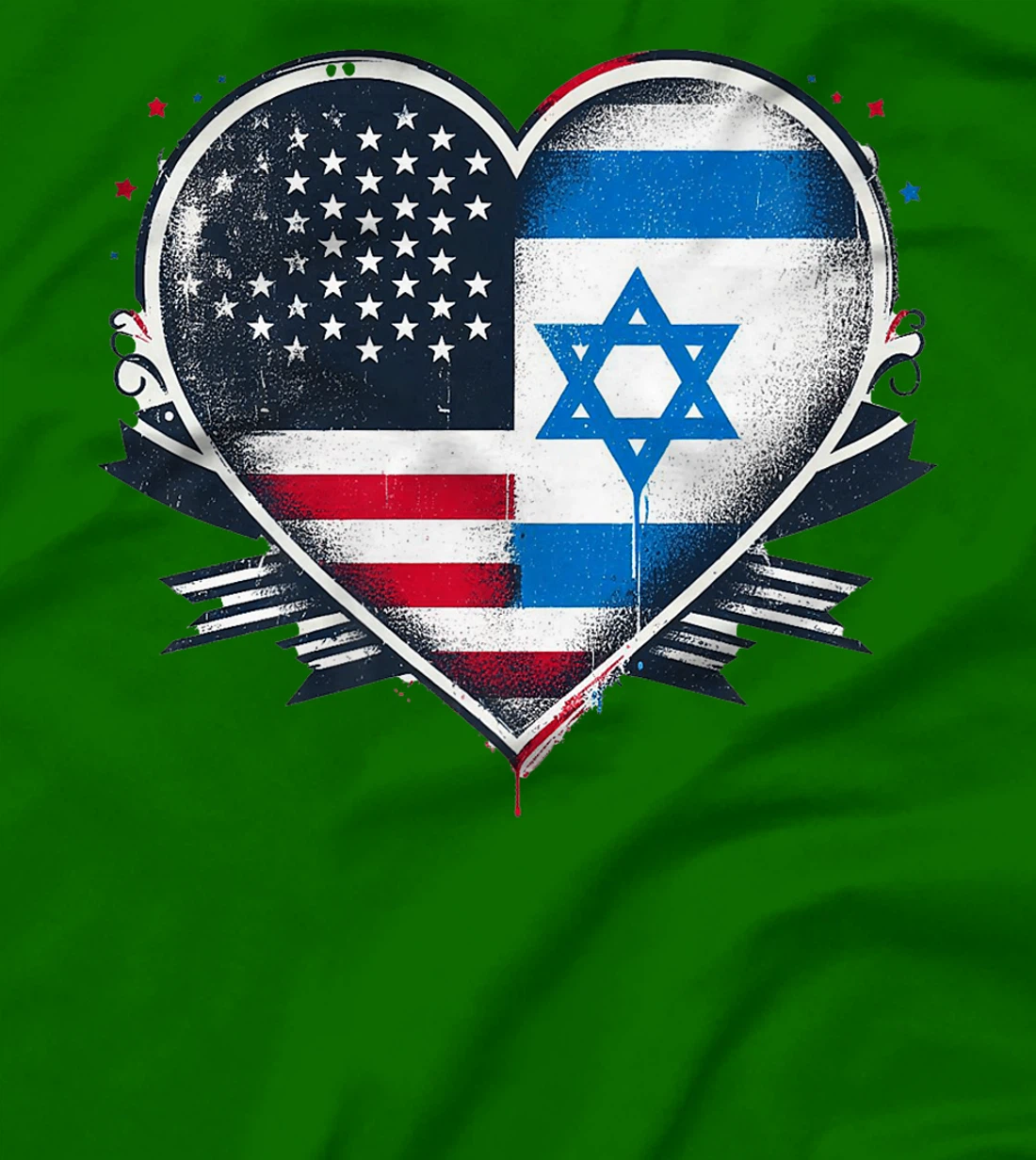 USA Israel Heart - Dual Citizenship Premium T-Shirt