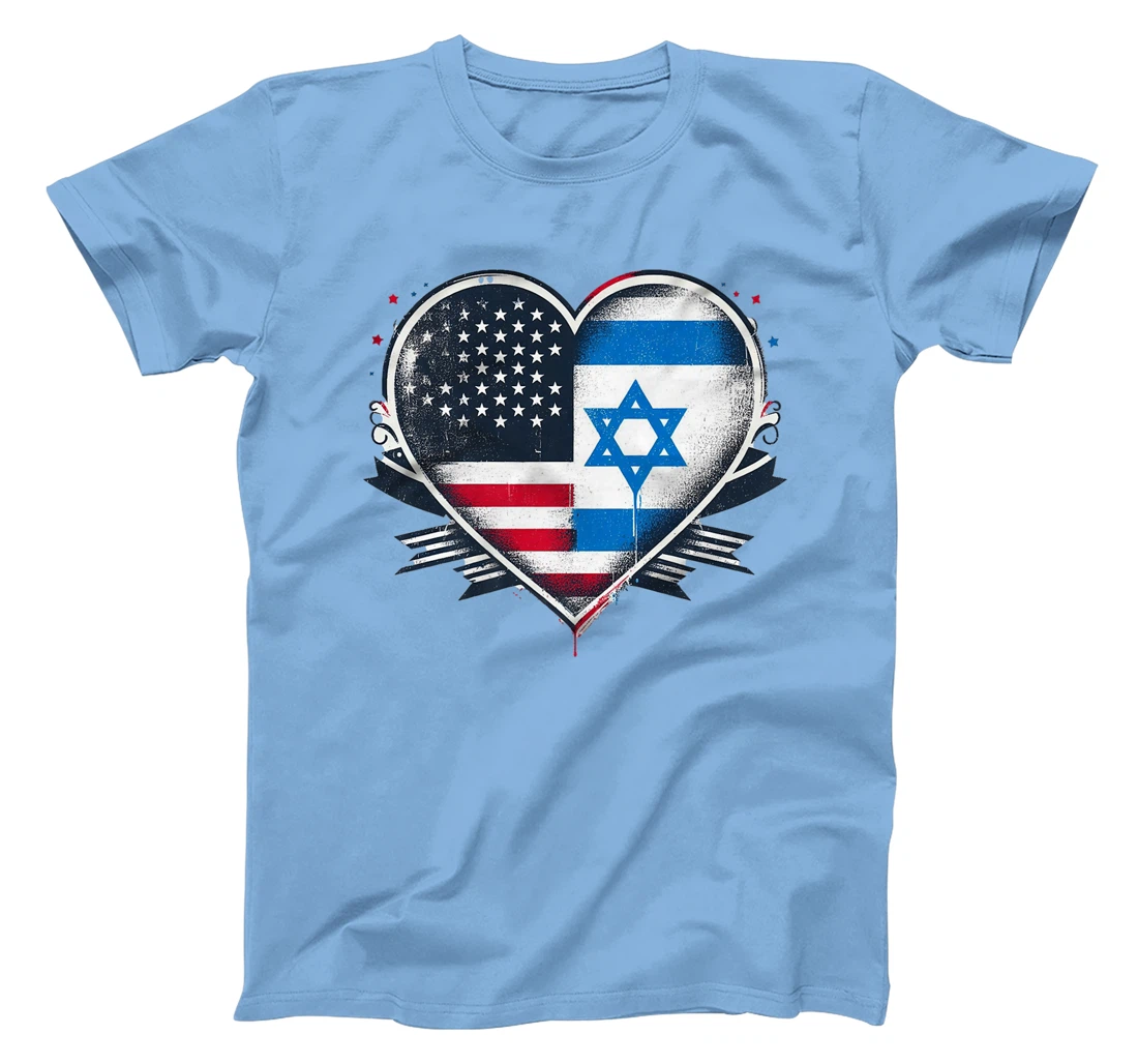 USA Israel Heart - Dual Citizenship Premium T-Shirt