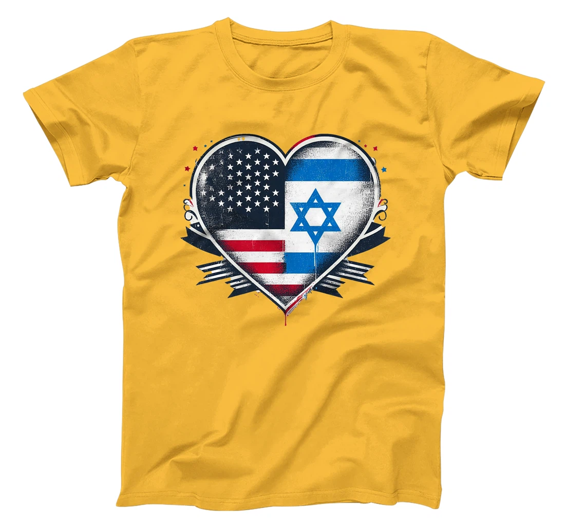 USA Israel Heart - Dual Citizenship Premium T-Shirt