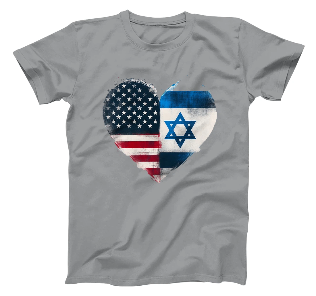 USA Israel Heart - Dual Citizenship Premium T-Shirt