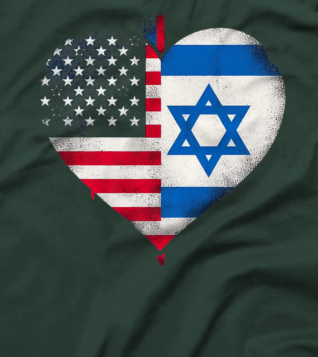 USA Israel Heart - Dual Citizenship Premium T-Shirt