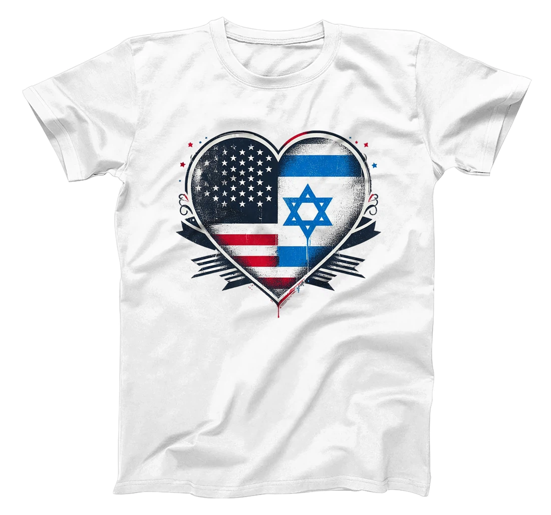USA Israel Heart - Dual Citizenship Premium T-Shirt