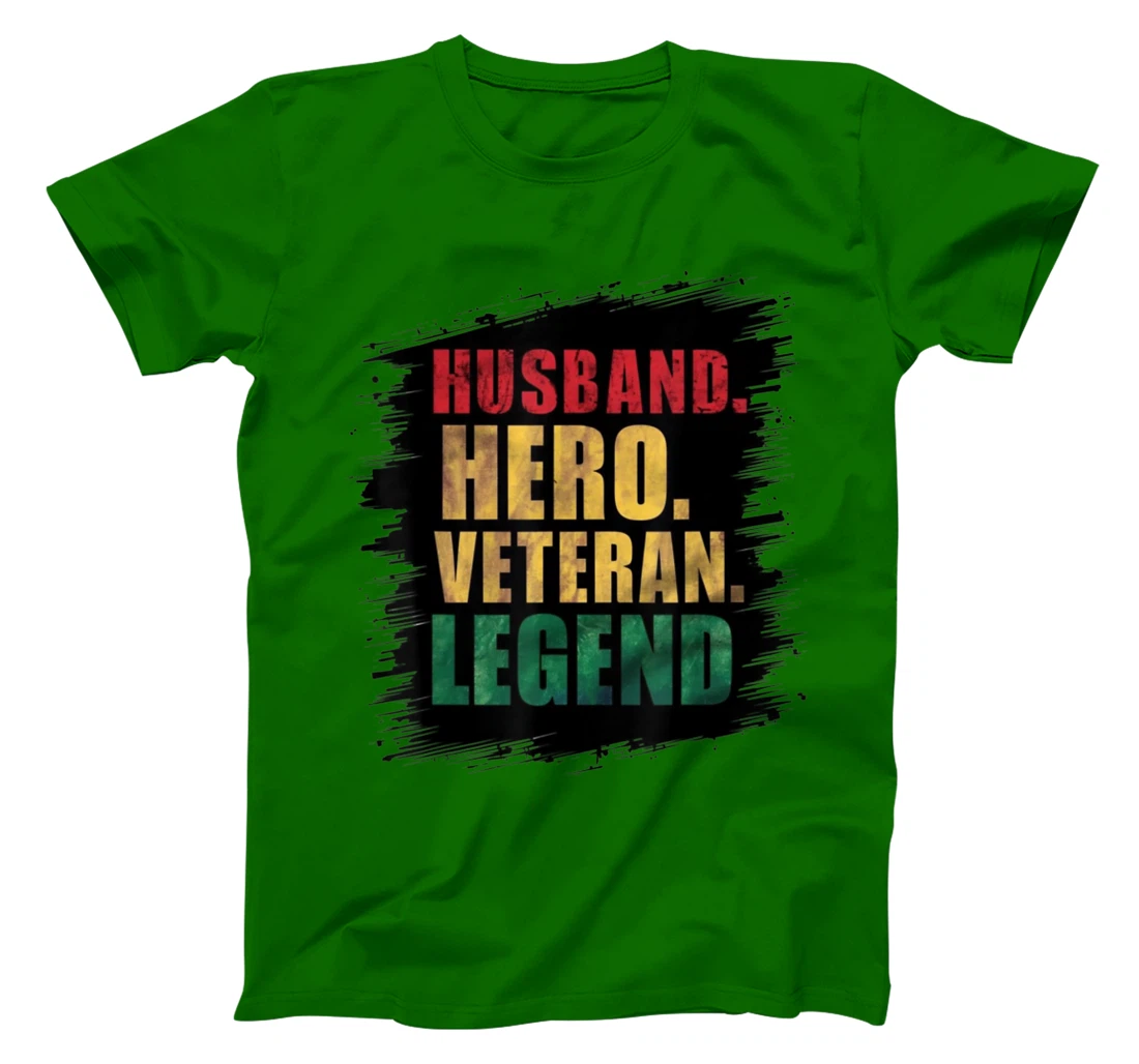 Veteran Husband Legend Graphic Husband Hero Veteran Legend T-Shirt