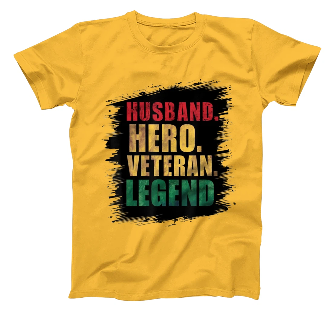 Veteran Husband Legend Graphic Husband Hero Veteran Legend T-Shirt
