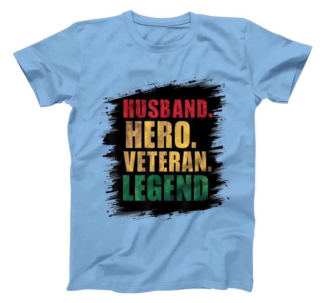 Veteran Husband Legend Graphic Husband Hero Veteran Legend T-Shirt