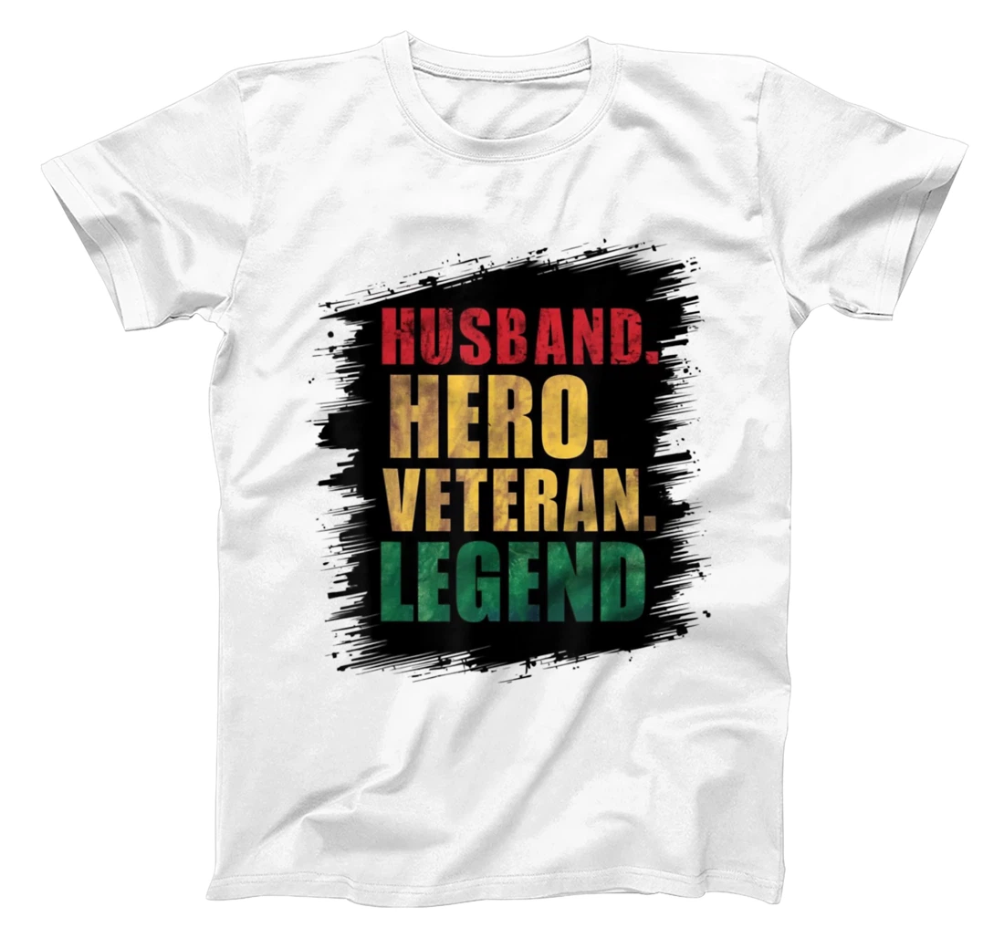 Veteran Husband Legend Graphic Husband Hero Veteran Legend T-Shirt