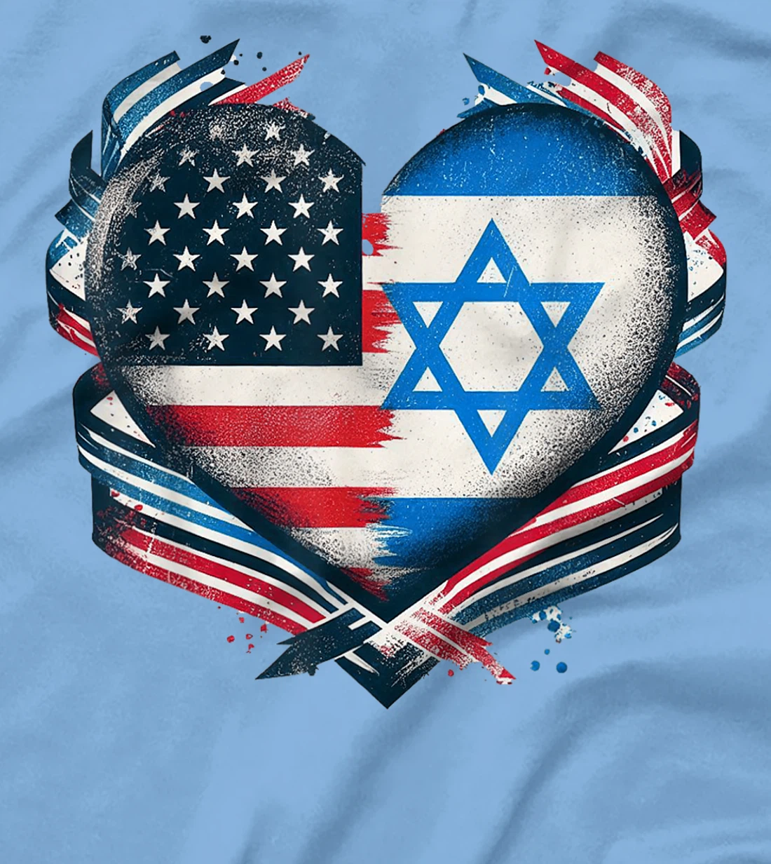 USA Israel Heart - Dual Citizenship T-Shirt