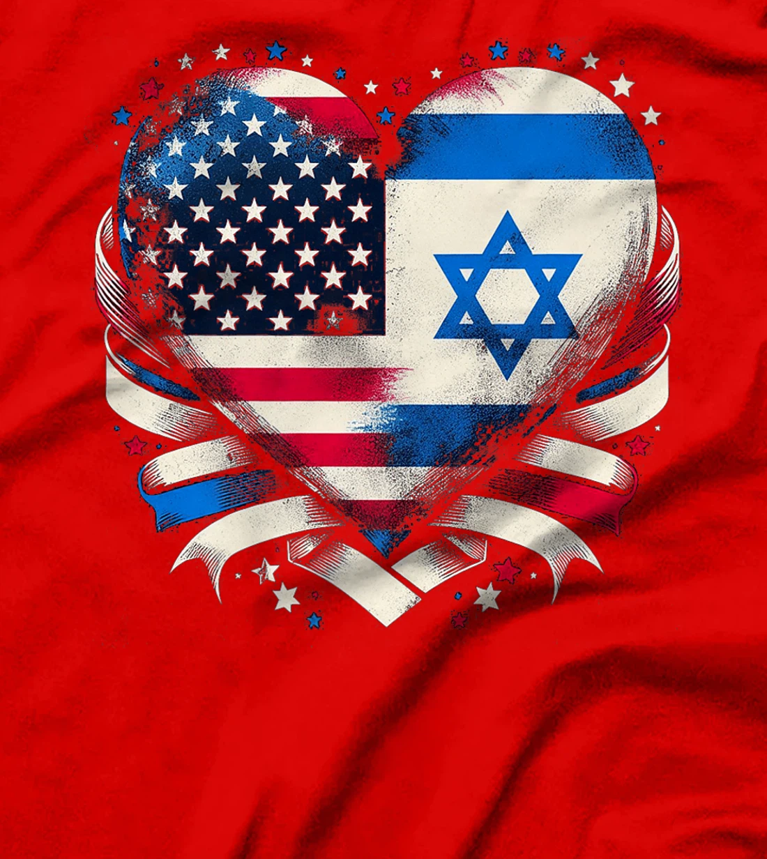 USA Israel Heart - Dual Citizenship Premium T-Shirt