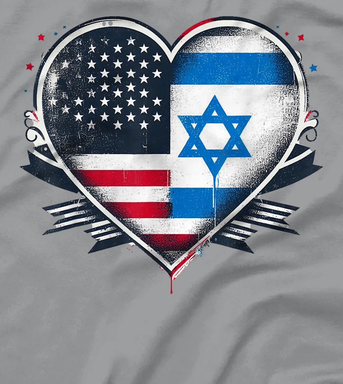 USA Israel Heart - Dual Citizenship T-Shirt