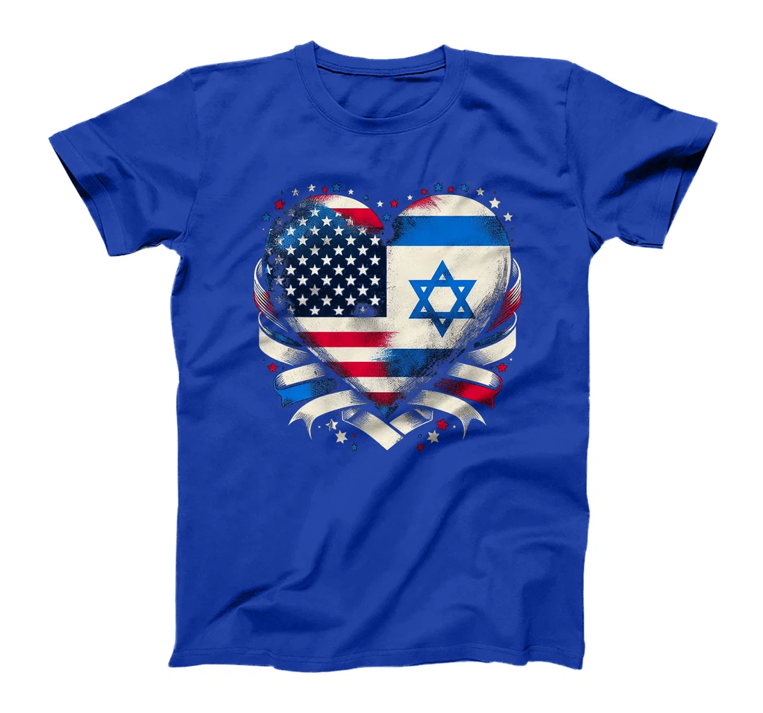 USA Israel Heart - Dual Citizenship Premium T-Shirt