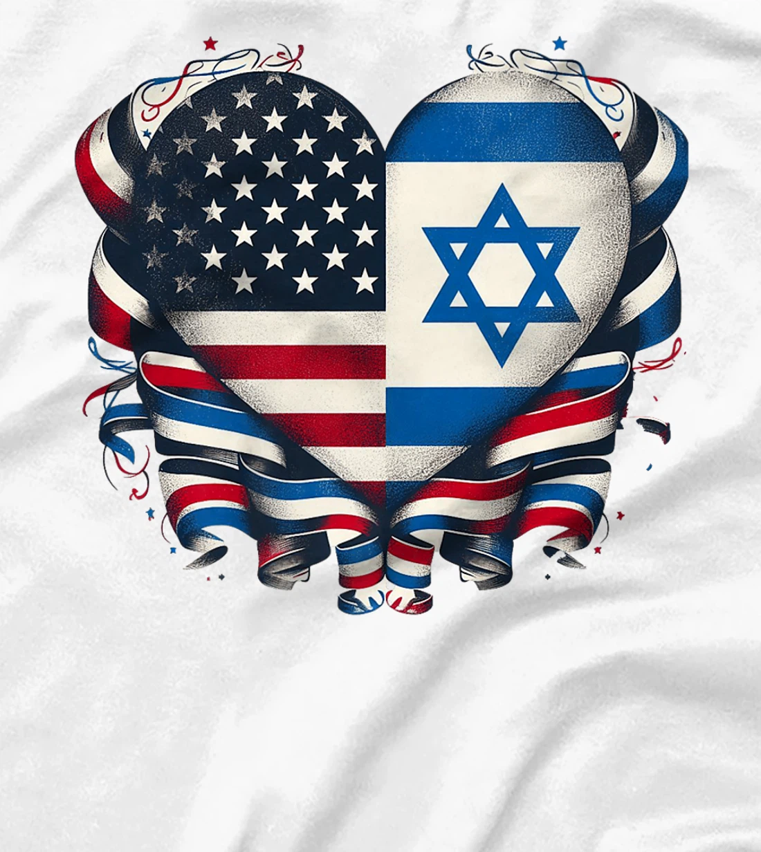 USA Israel Heart - Dual Citizenship Premium T-Shirt