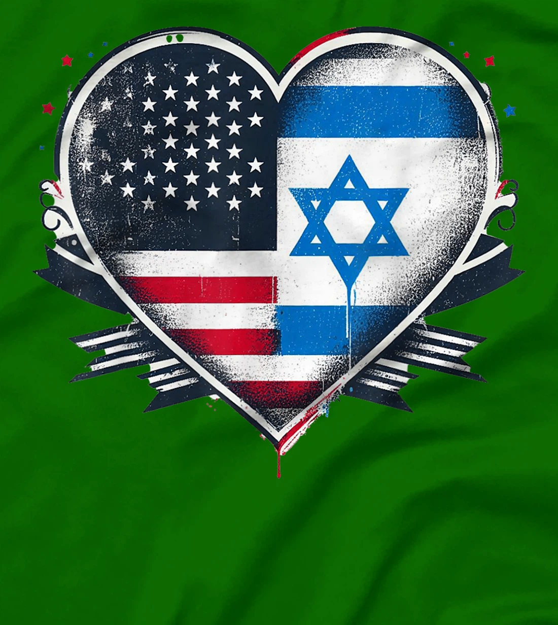 USA Israel Heart - Dual Citizenship T-Shirt