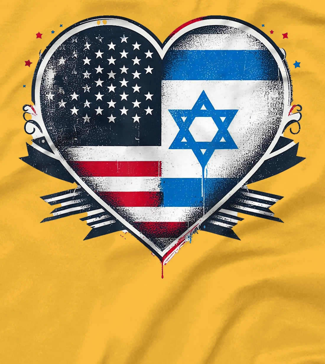 USA Israel Heart - Dual Citizenship T-Shirt