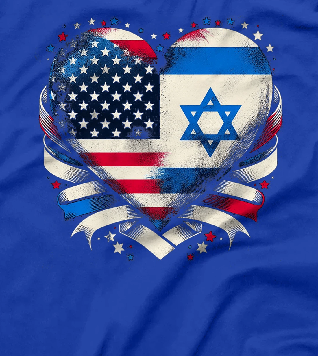 USA Israel Heart - Dual Citizenship Premium T-Shirt