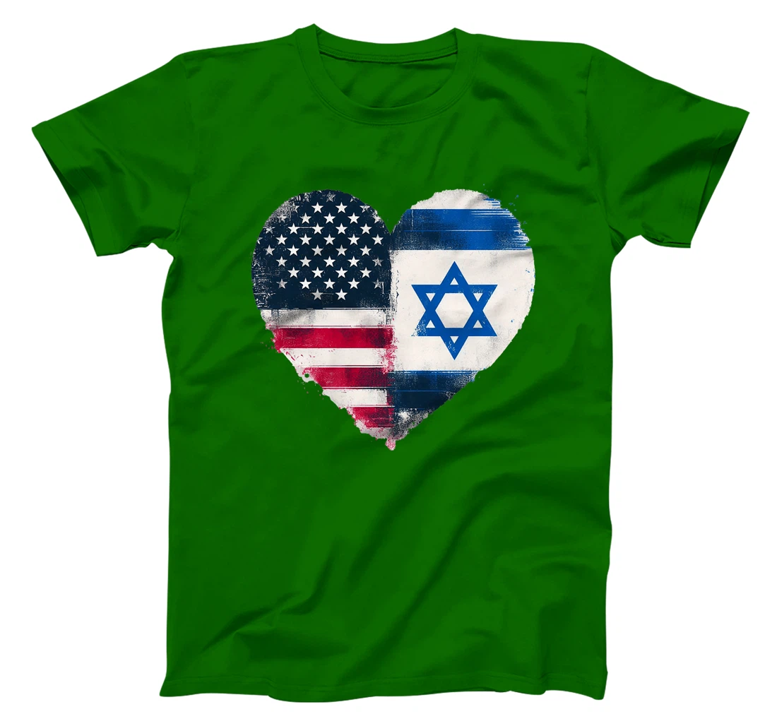 USA Israel Heart - Dual Citizenship Premium T-Shirt