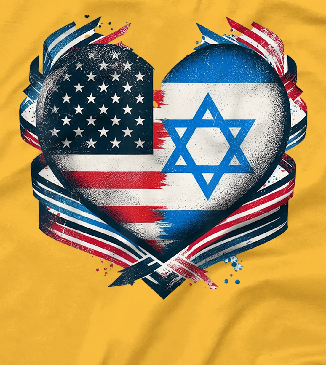 USA Israel Heart - Dual Citizenship T-Shirt