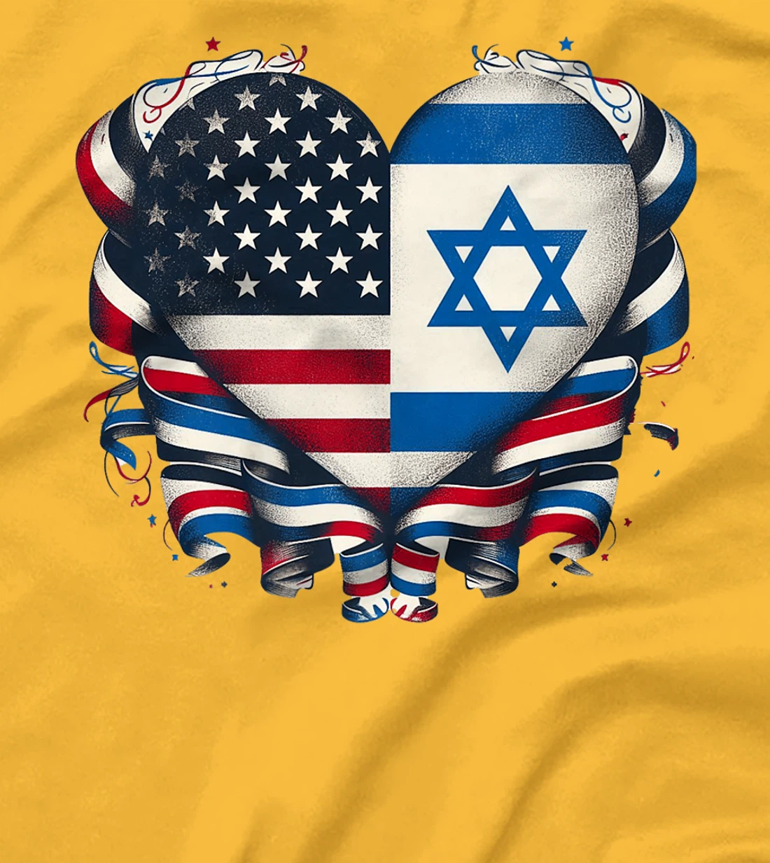 USA Israel Heart - Dual Citizenship Premium T-Shirt