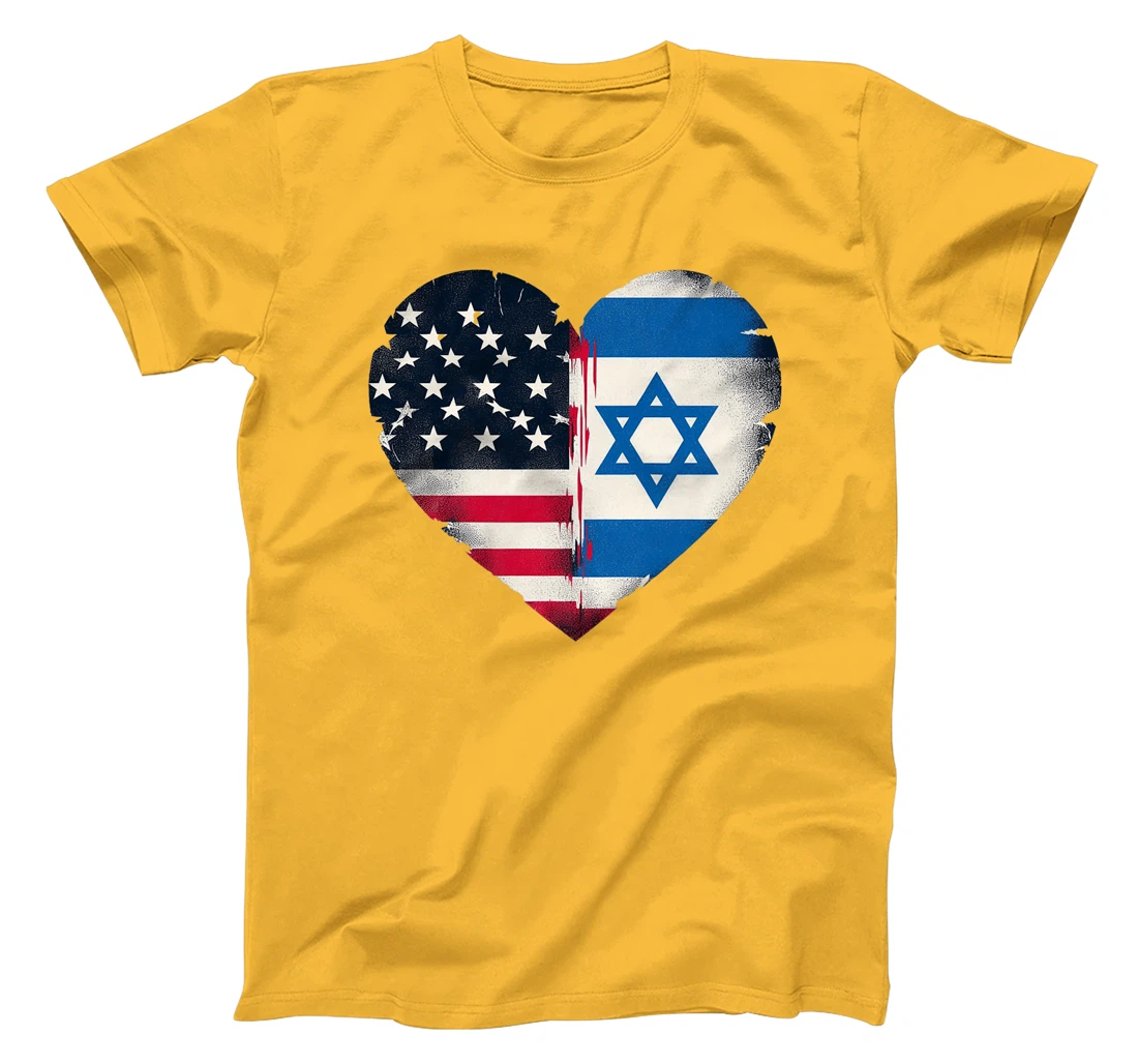 USA Israel Heart - Dual Citizenship Premium T-Shirt