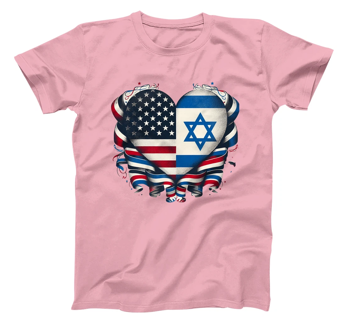 USA Israel Heart - Dual Citizenship Premium T-Shirt