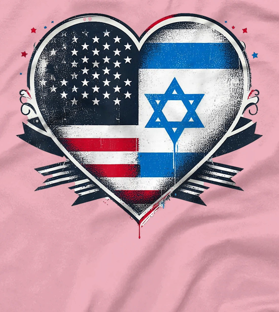 USA Israel Heart - Dual Citizenship T-Shirt