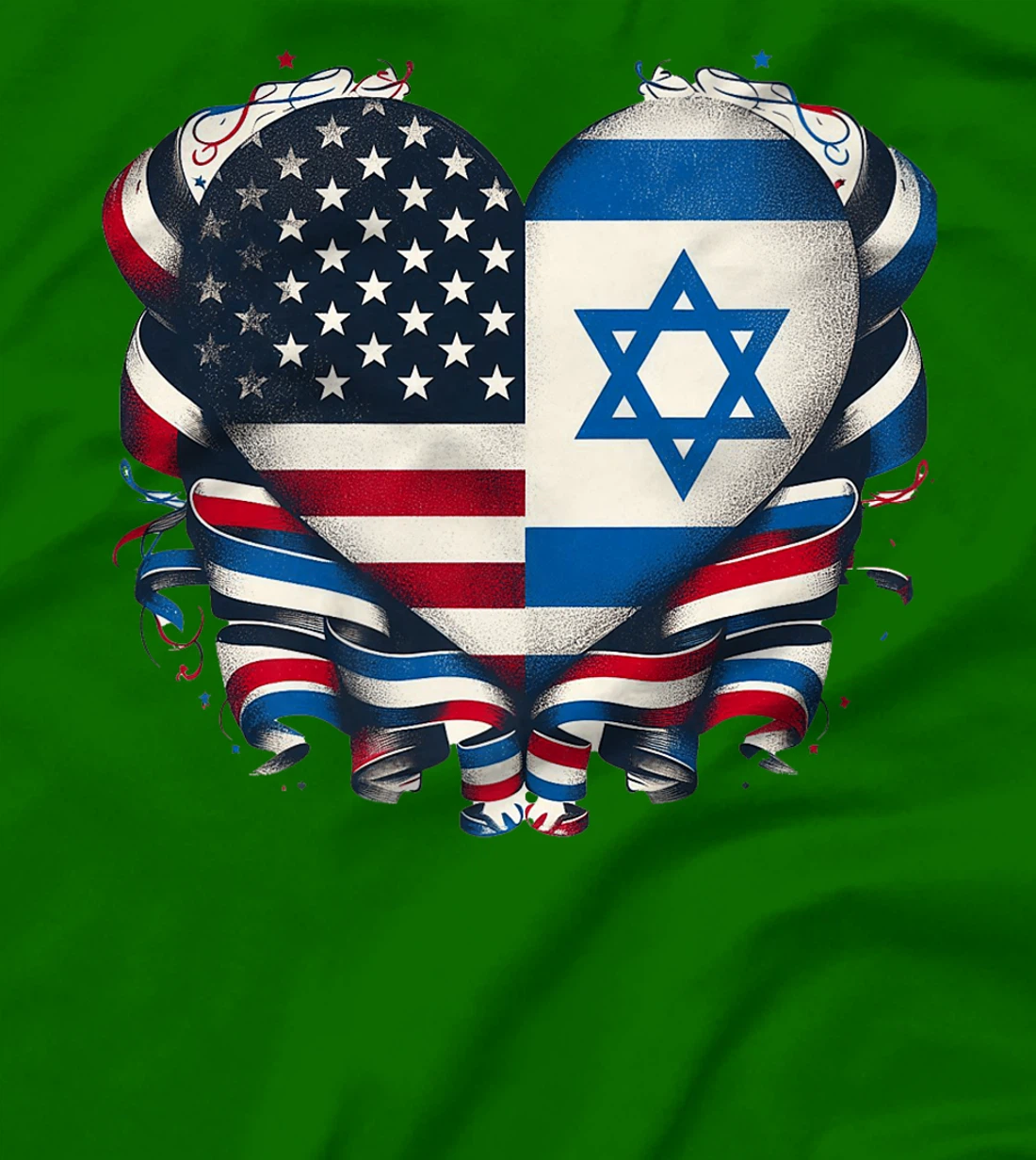 USA Israel Heart - Dual Citizenship Premium T-Shirt