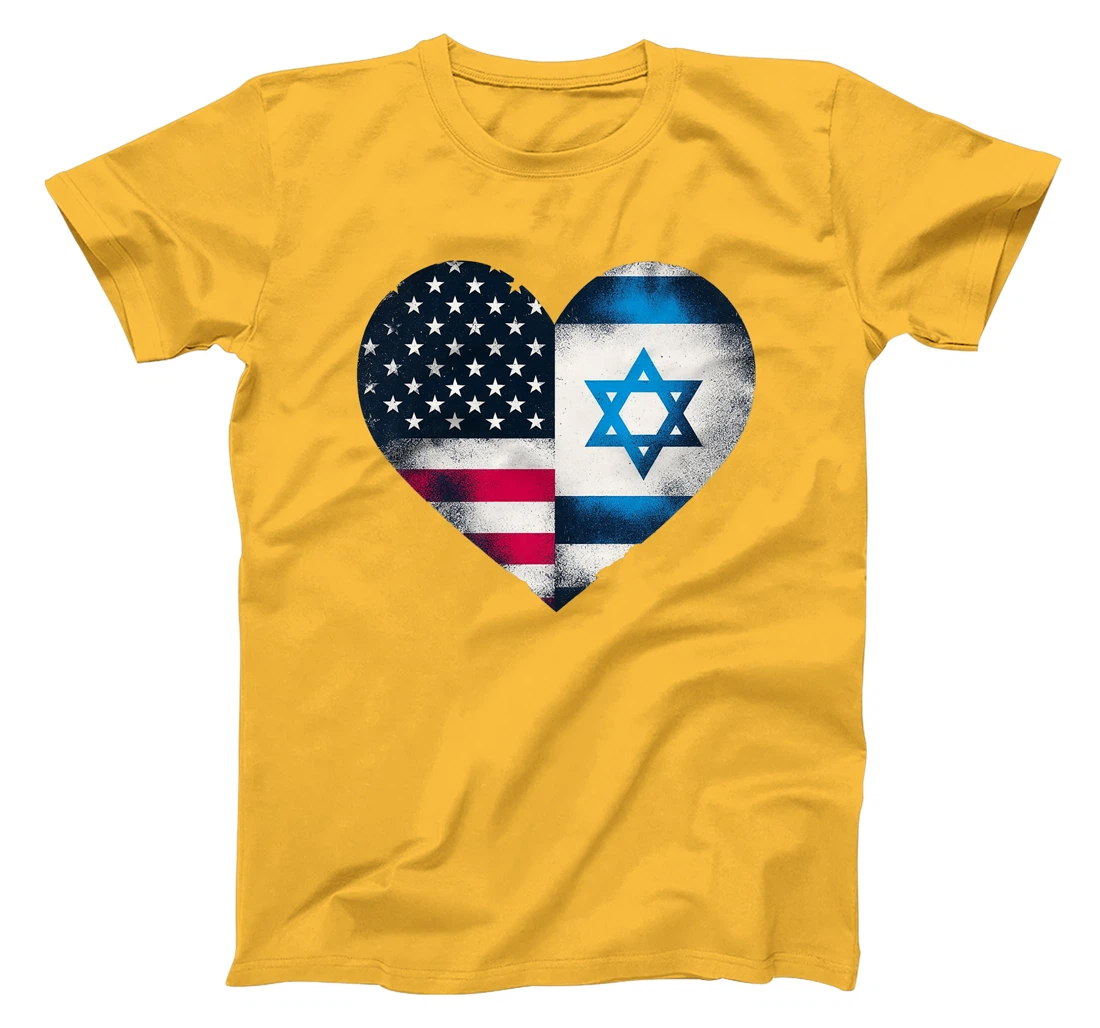 USA Israel Heart - Dual Citizenship Premium T-Shirt