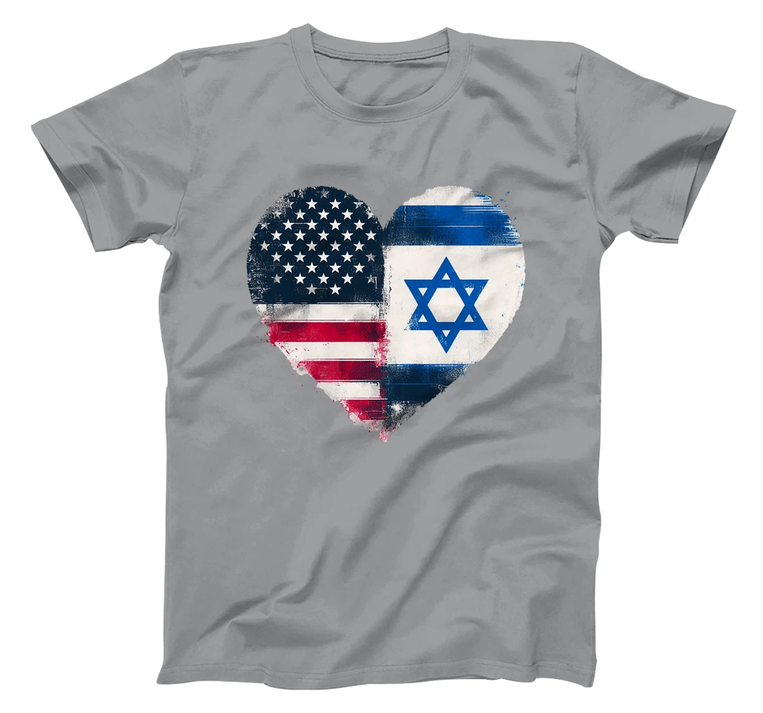 USA Israel Heart - Dual Citizenship Premium T-Shirt