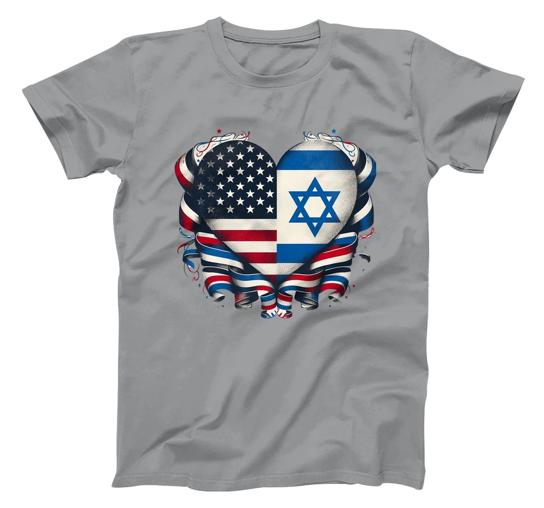 USA Israel Heart - Dual Citizenship Premium T-Shirt