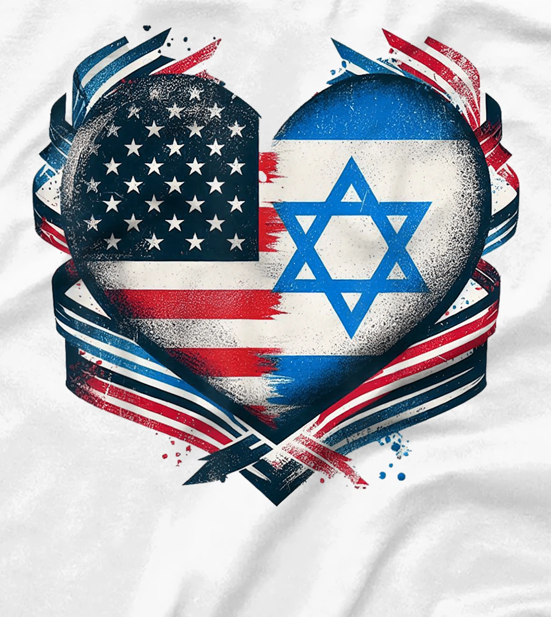 USA Israel Heart - Dual Citizenship T-Shirt