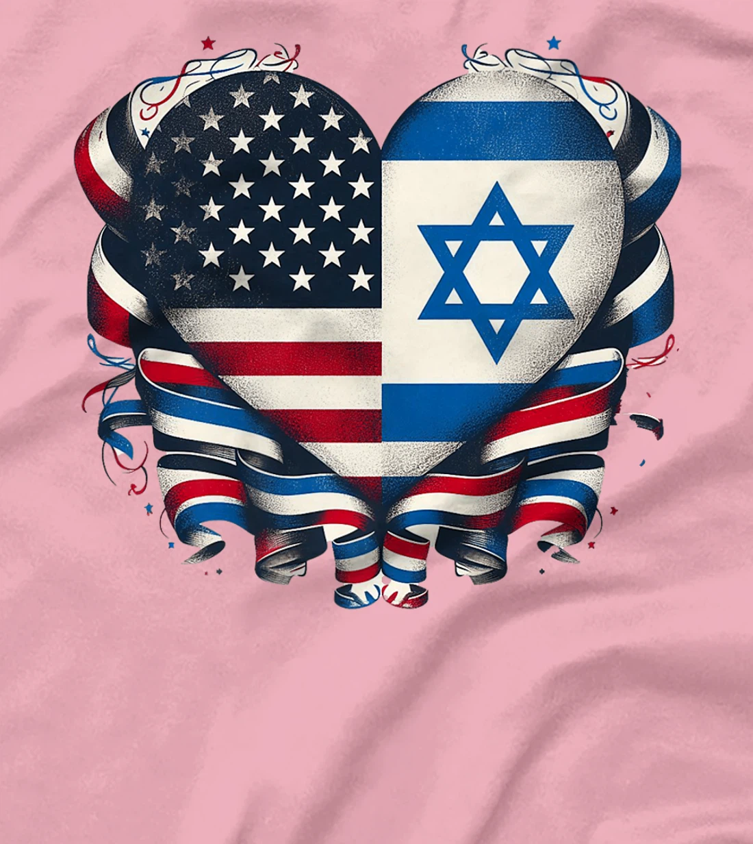 USA Israel Heart - Dual Citizenship Premium T-Shirt