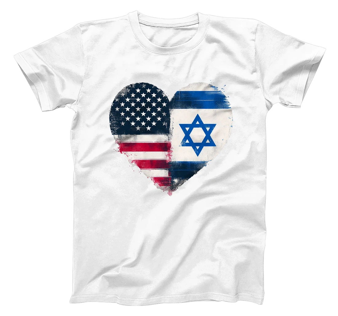 USA Israel Heart - Dual Citizenship Premium T-Shirt