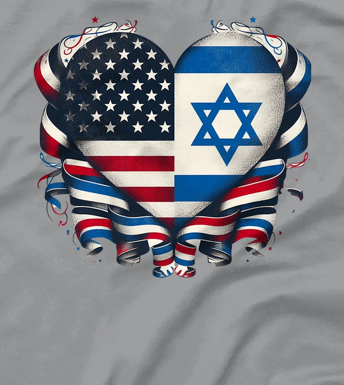 USA Israel Heart - Dual Citizenship Premium T-Shirt